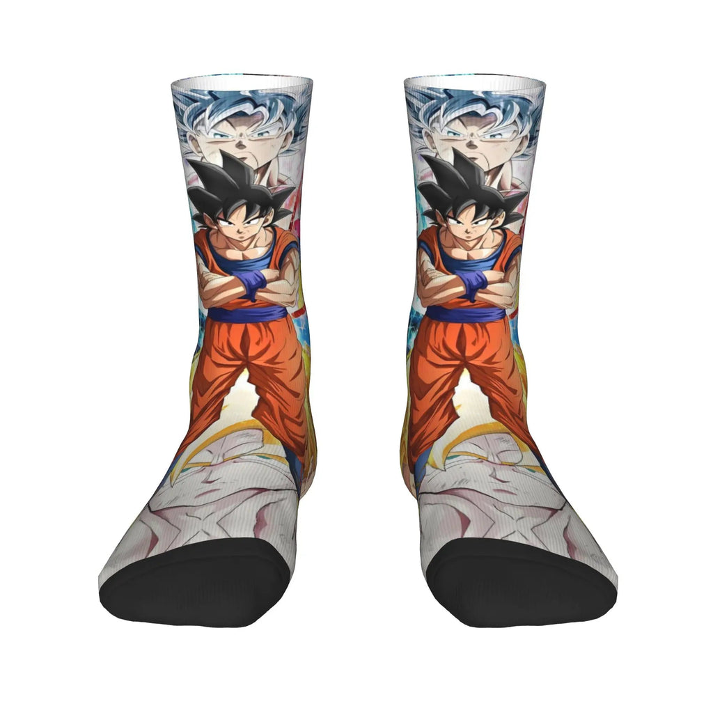 Custom DBZ Dragons Ball Goku Cartoon Hot Dress Socks Unisex Warm Comfortable 3D Printed Comic Crew Socks - Beauty