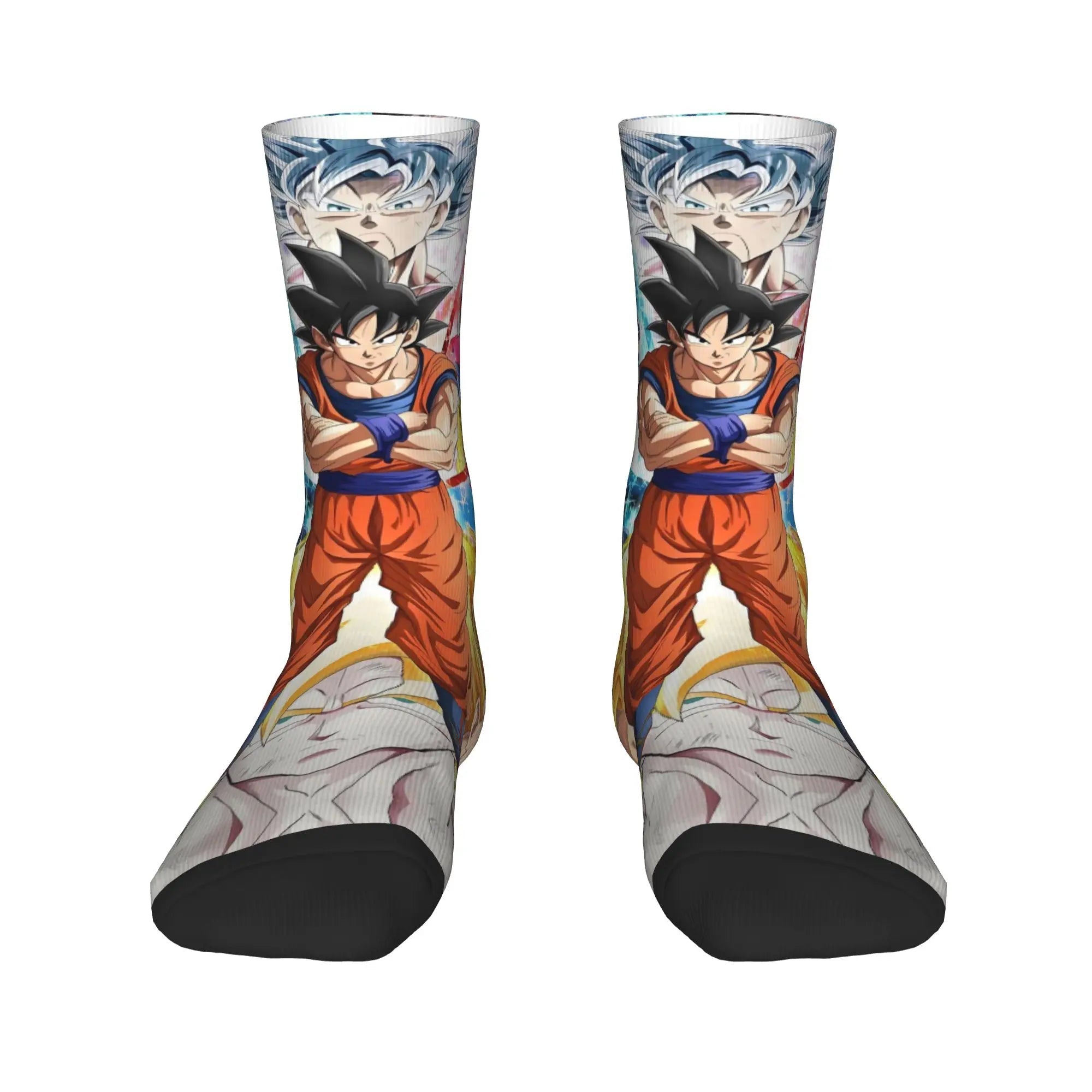 Custom DBZ Dragons Ball Goku Cartoon Hot Dress Socks Unisex Warm Comfortable 3D Printed Comic Crew Socks - Beauty