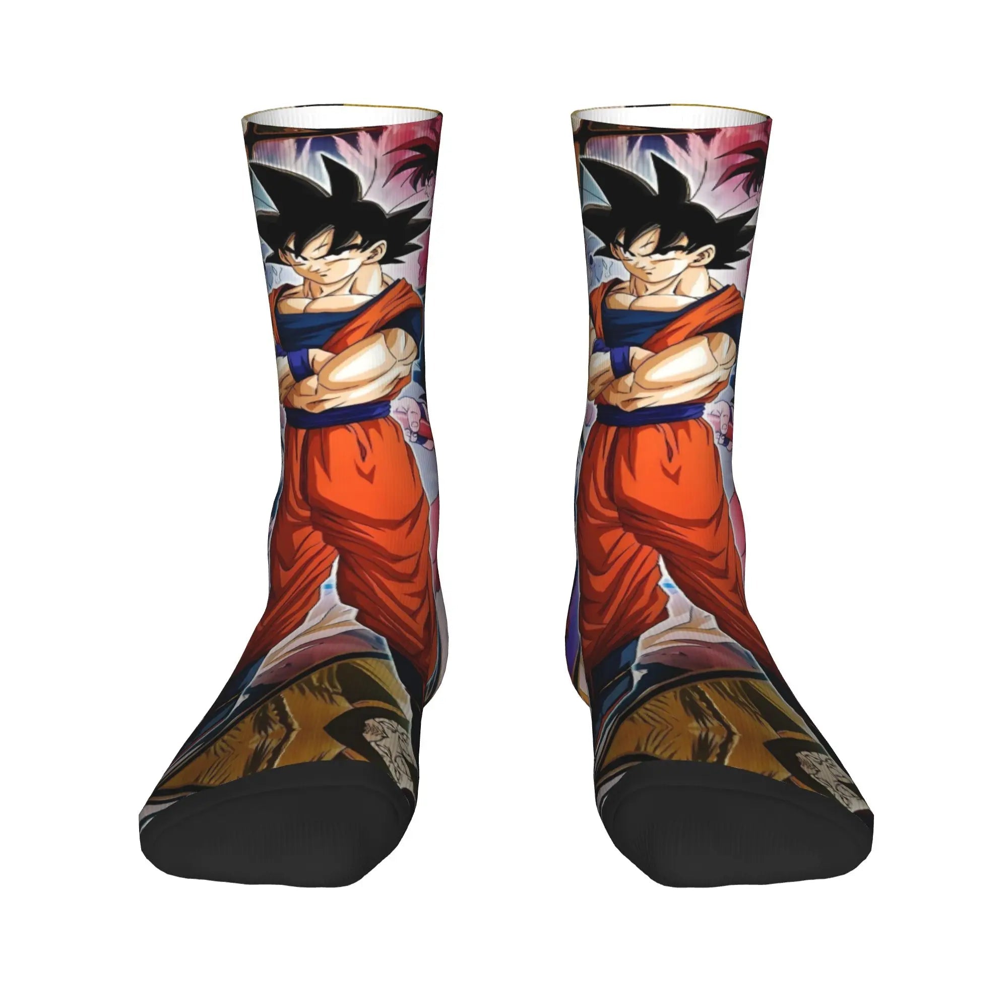 Custom DBZ Dragons Ball Goku Cartoon Hot Dress Socks Unisex Warm Comfortable 3D Printed Comic Crew Socks - Beauty