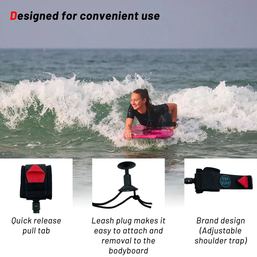 Customized Bodyboard Leash Surfboard 5ft5mm Coil Leash Wrist Cuff Leash Wave Board Premium TPU Rope for Wrist Bicep Surf Shop - Beauty