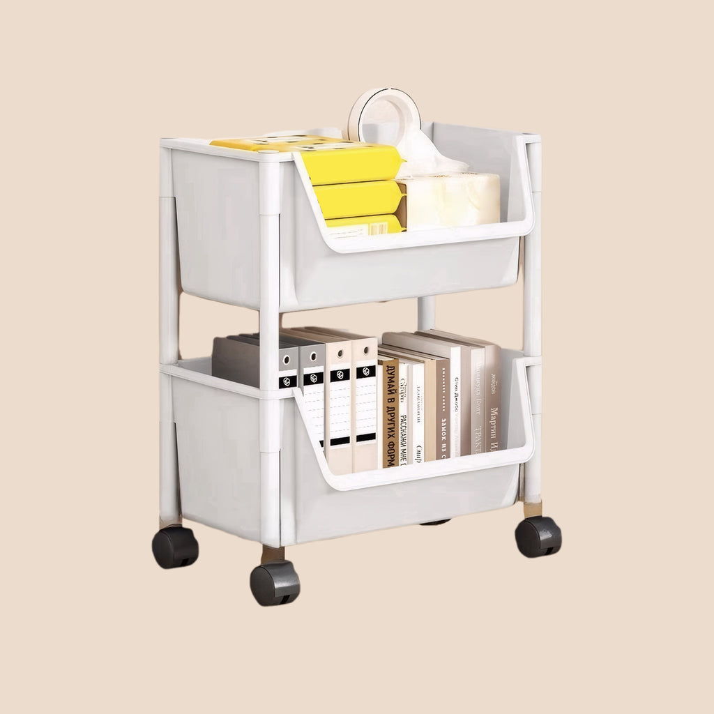 Trolley Bookshelf Kitchen Storage Rack Kitchen Corner Narrow Slit Storage Cabinet Bathroom Living Room Home Organizer