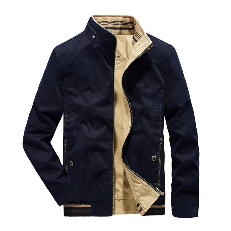 DIMUSI Autumn Men's Double - sided Military Jacket Casual Man Cotton Business Coats Fashion Men Multi - pocket Jackets Clothing 8XL - Beauty
