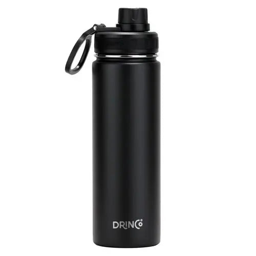DRINCO® 22oz Stainless Steel Sport Water Bottle - Black - Beauty