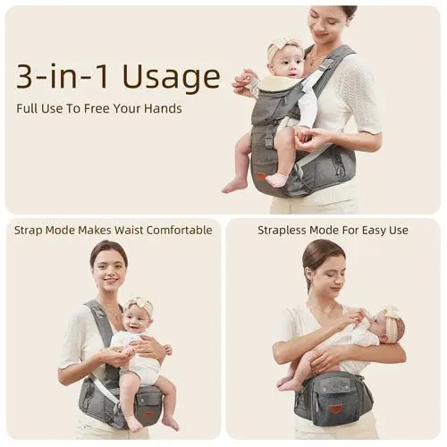 Ergonomic 3 - in - 1 Baby Carrier and Hipseat - Beauty