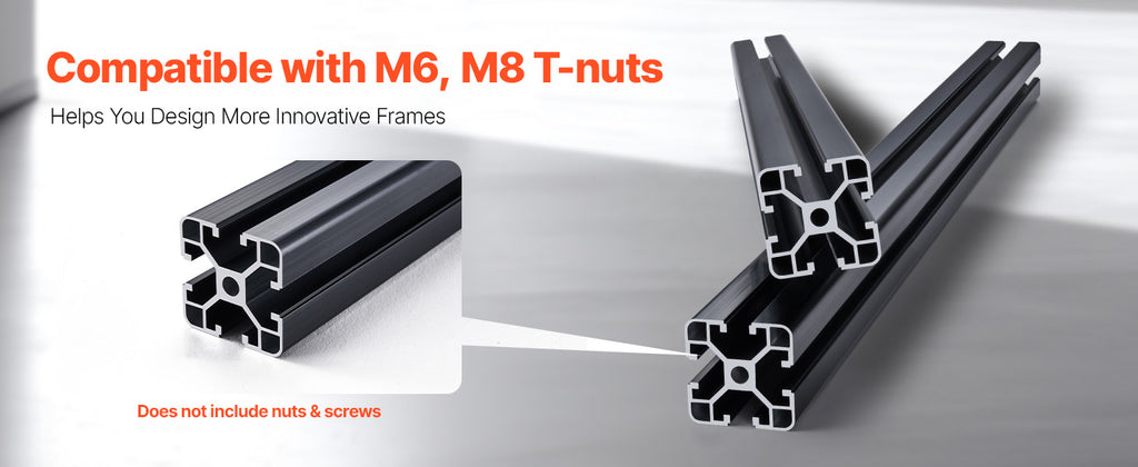 SucceBuy 4PCS 600mm/1000mm T Slot 4040 Aluminum Extrusion Profile Linear Rail for 3D Printer, CNC Machine DIY, Laser Engraving