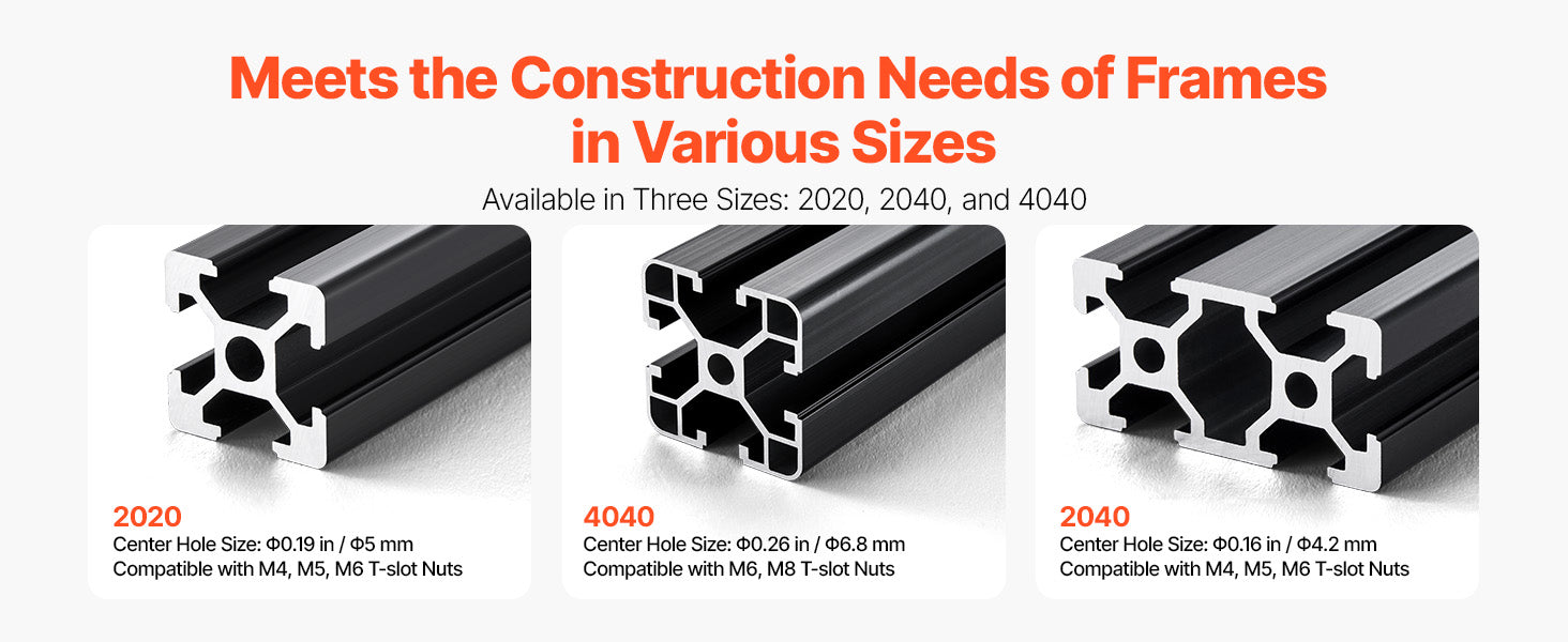 SucceBuy 4PCS 600mm/1000mm T Slot 4040 Aluminum Extrusion Profile Linear Rail for 3D Printer, CNC Machine DIY, Laser Engraving
