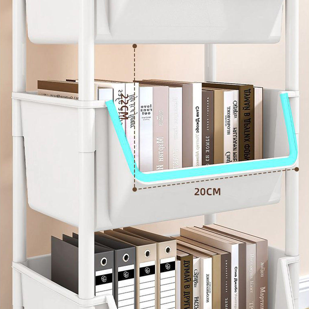 Trolley Bookshelf Kitchen Storage Rack Kitchen Corner Narrow Slit Storage Cabinet Bathroom Living Room Home Organizer