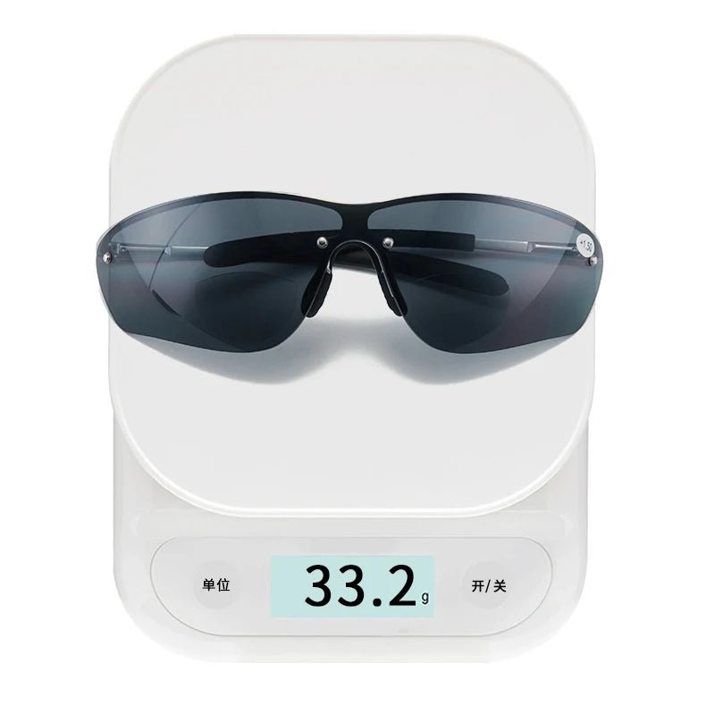 Fashion Men Bifocal Sunglasses Dual - use Far Near Reading glasses Silver Spring Frame Sports Goggles +100 +150 +200 +250 +300 - Beauty
