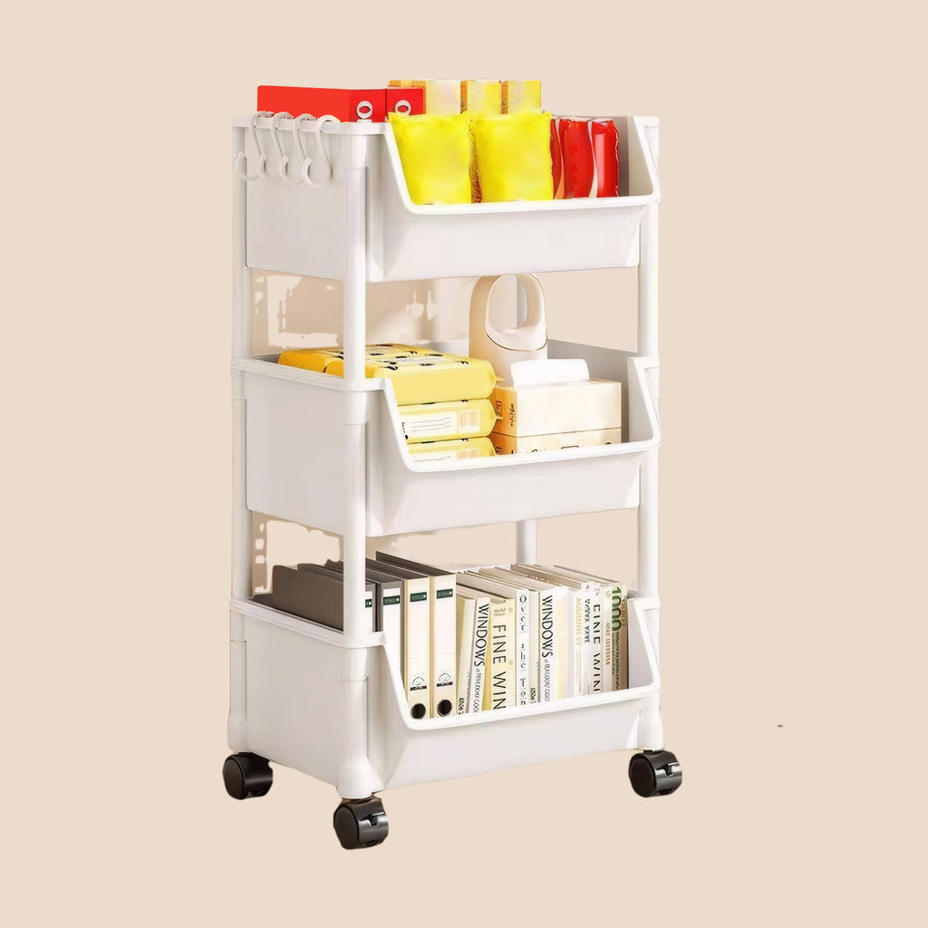 Trolley Bookshelf Kitchen Storage Rack Kitchen Corner Narrow Slit Storage Cabinet Bathroom Living Room Home Organizer