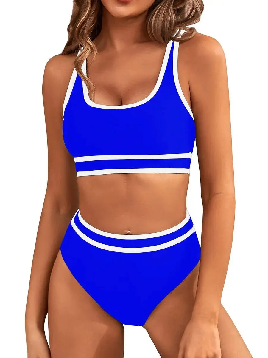 Female Bikini 2026 Women Swimwear High Waisted Bikinis Sets Sexy Sporty Two Piece Swimsuit Black High Cut Bathing Suit Beachwear - Beauty
