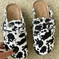 Flat Heel Round Toe Canvas Loafer Women's Vintage Clogs - Beauty