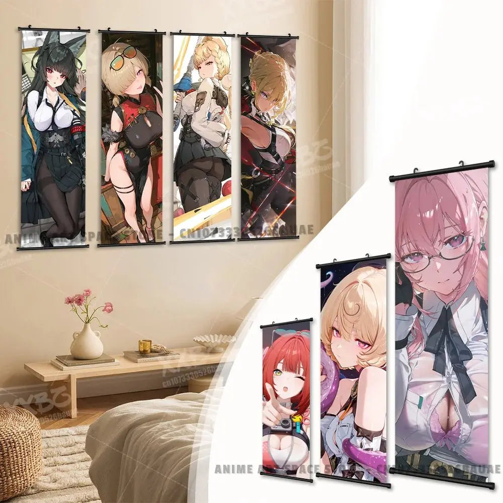Game Home Decoration Scrolls Pictures Anime Wall Art Canvas Hanging Painting Bedside Background Posters For Zenless Zone Zero - Beauty
