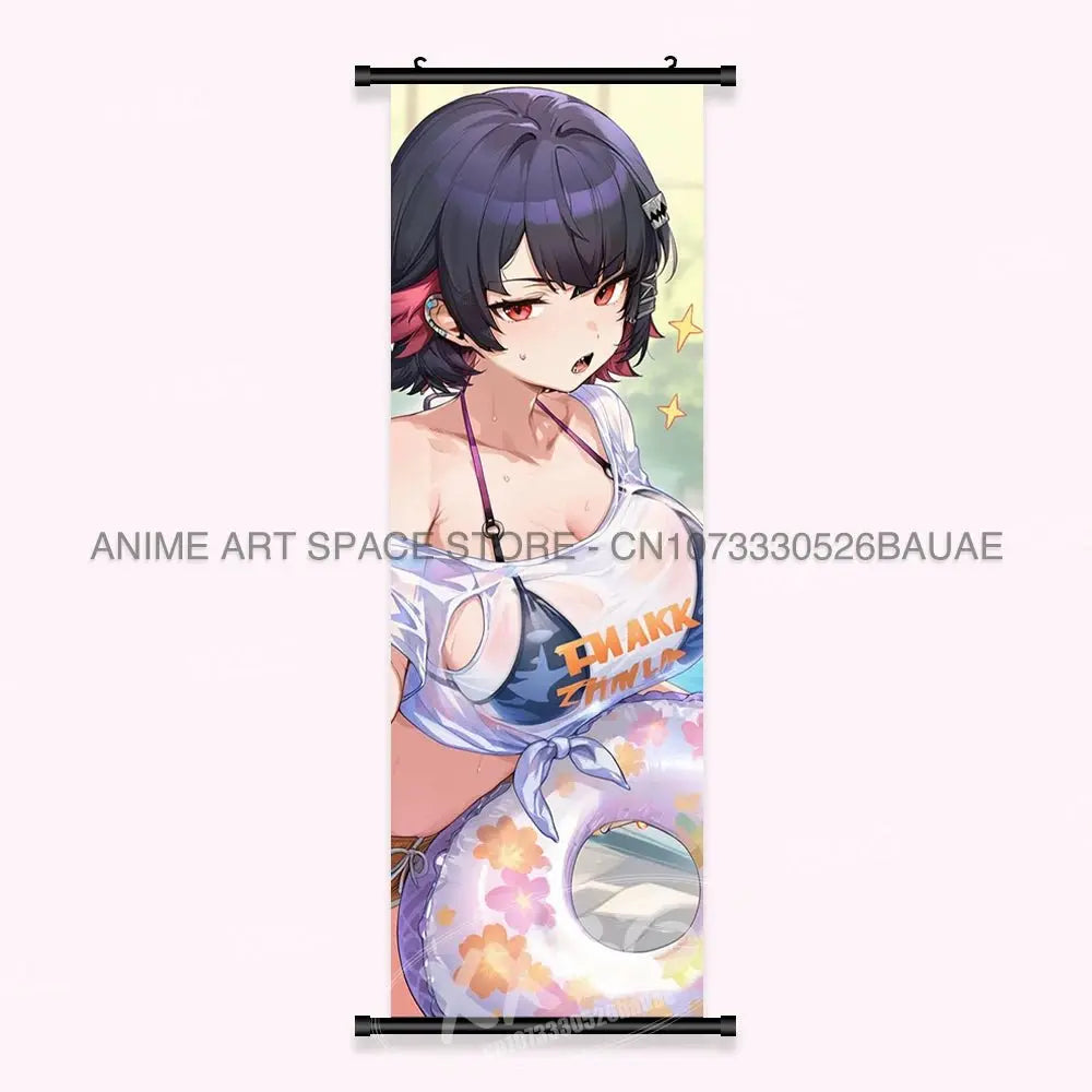Game Home Decoration Scrolls Pictures Anime Wall Art Canvas Hanging Painting Bedside Background Posters For Zenless Zone Zero - Beauty