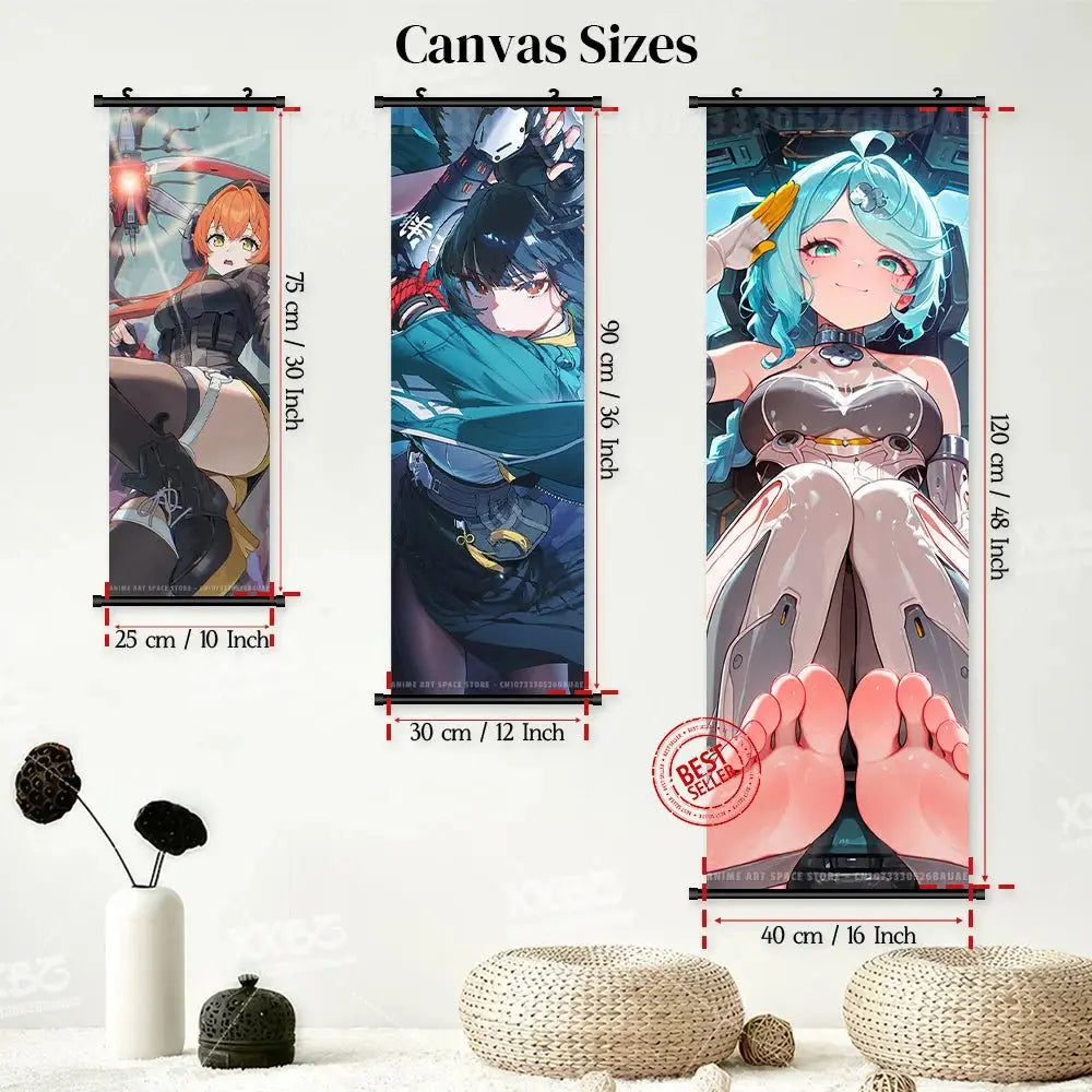 Game Home Decoration Scrolls Pictures Anime Wall Art Canvas Hanging Painting Bedside Background Posters For Zenless Zone Zero - Beauty