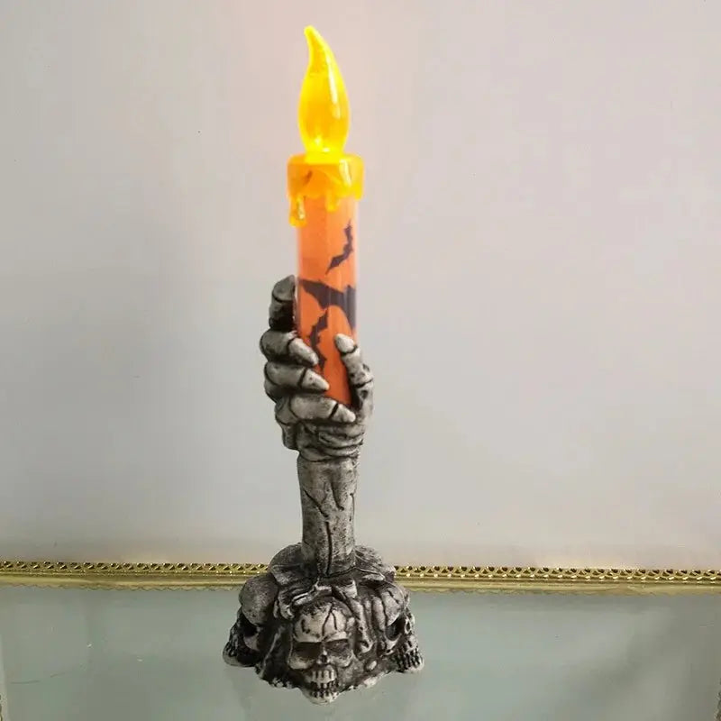 Halloween Led Candles Skeleton Ghost Hands LED Light Happy Halloween Party Home Decoration Supplies Haunted House Horror Props - Beauty