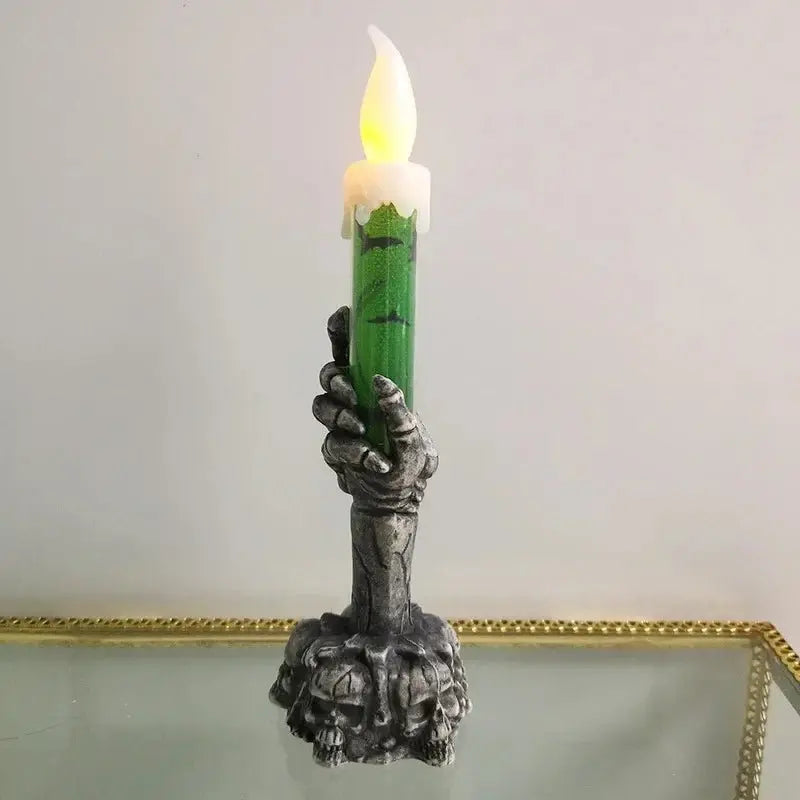 Halloween Led Candles Skeleton Ghost Hands LED Light Happy Halloween Party Home Decoration Supplies Haunted House Horror Props - Beauty