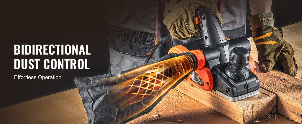 VEVOR Electric Hand Planer 3-1/4" width 16500 RPM High-Speed Powerful Electric Corded Handheld Planers for DIY Woodworking Tool