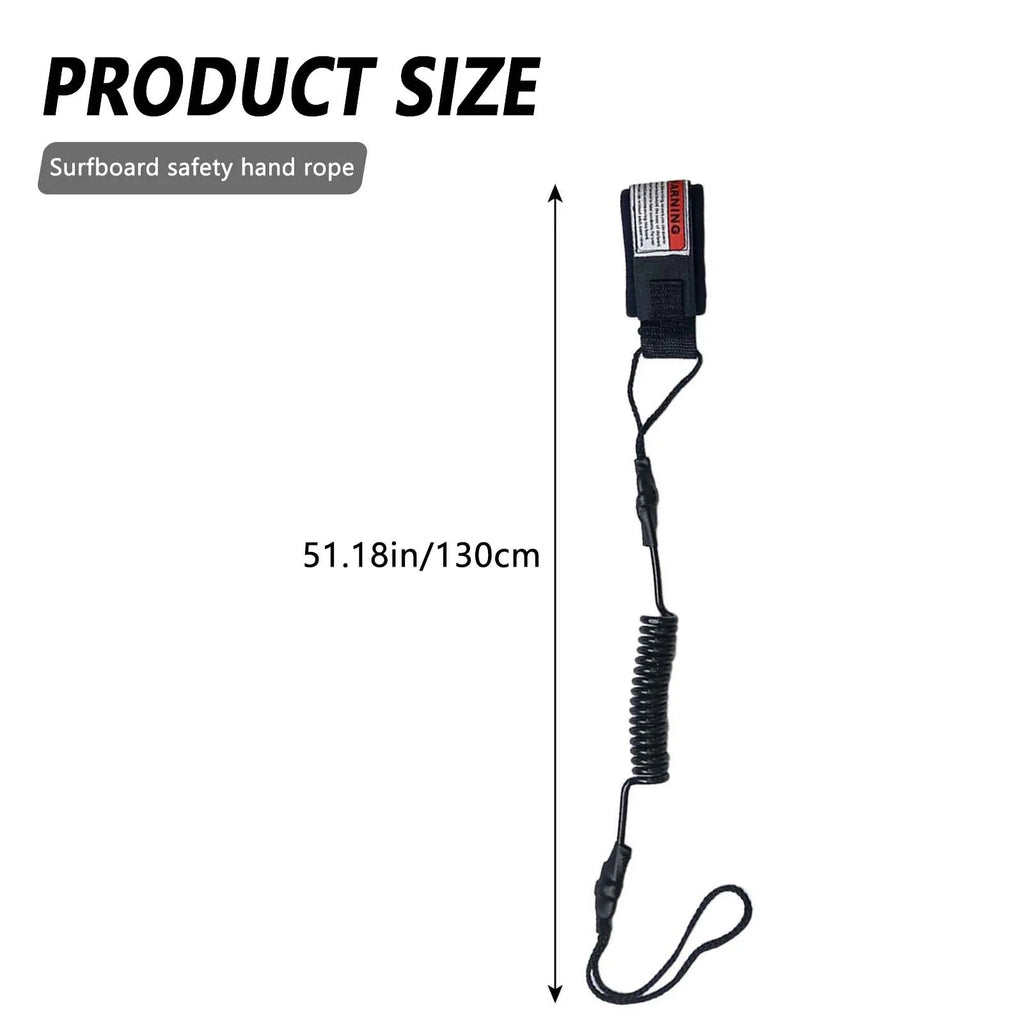 Hot Surf Safety Leash Coiled Hand Rope Hook for Bodyboarding Small - Medium Waves - Beauty