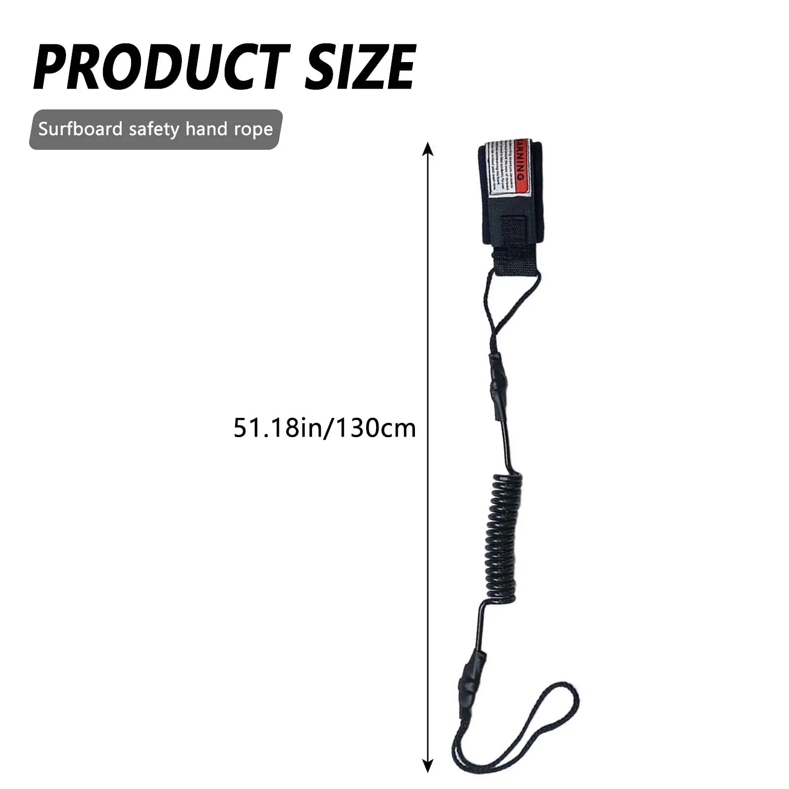 Hot Surf Safety Leash Coiled Hand Rope Hook for Bodyboarding Small - Medium Waves - Beauty