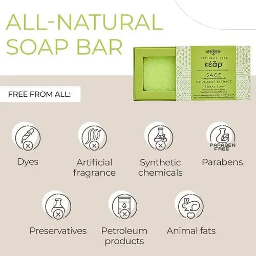 Kear Sage Olive Leaf Extract Herbal Soap: Double Duty Detox - Beauty