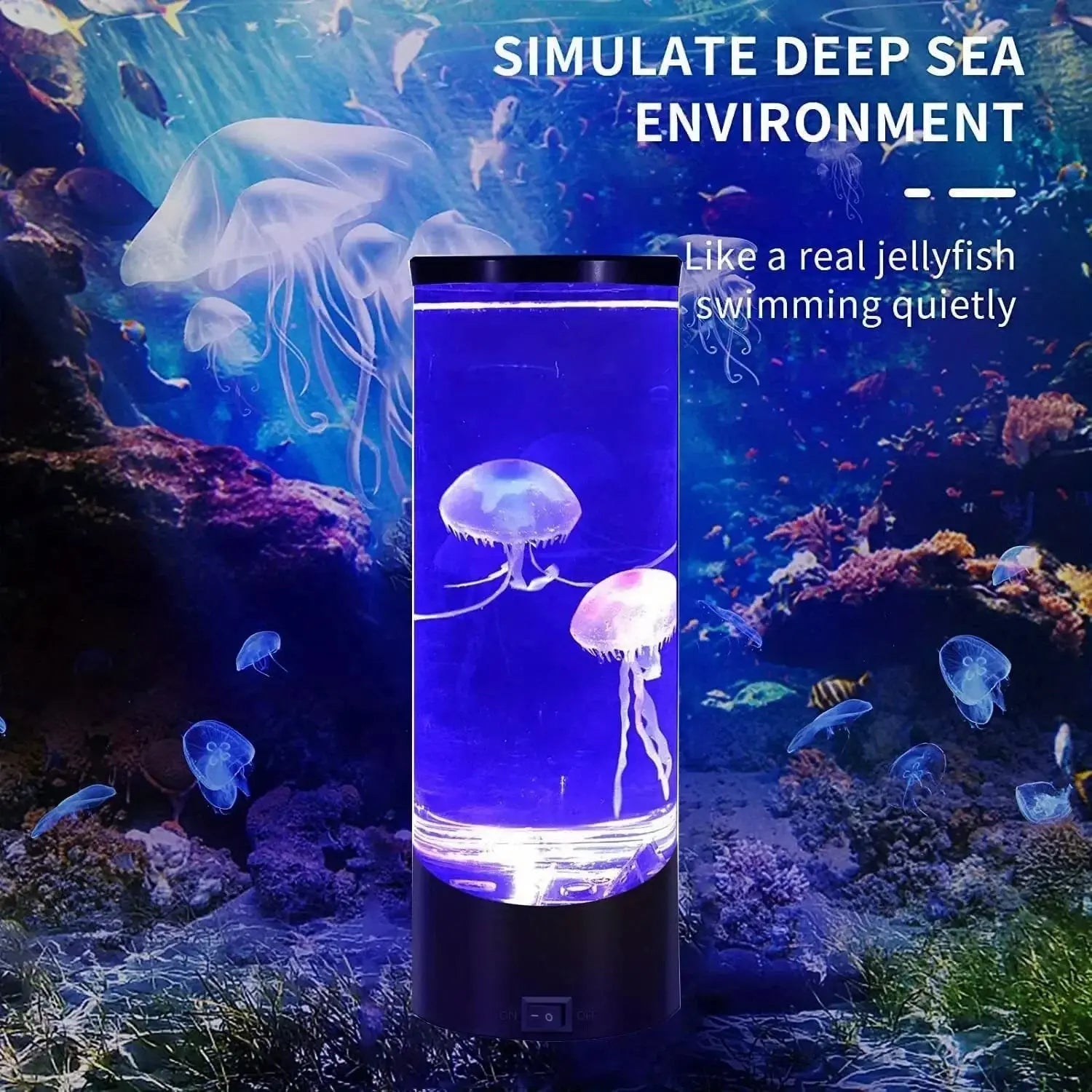 LED Fantasy Jellyfish Lamps Color Changing Jellyfish Tank Aquarium Lamp USB Battery Power Relaxing Mood Night Light - Beauty