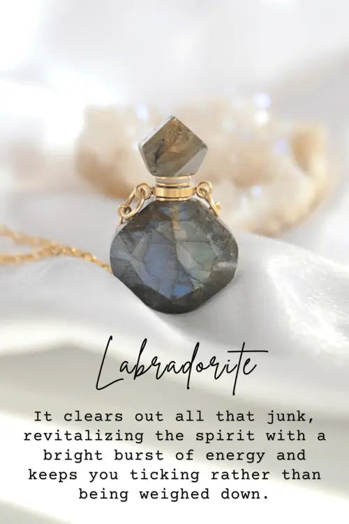 Luxury Mini Crystals Bottles | 24 Karats Natural Crystals Necklaces - Beauty
