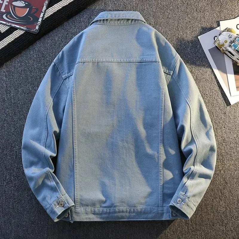 Man Coat Classic Denim Jackets For Man Relaxed Fit Streetwear Lightweight Comfortable Modern Design - Beauty