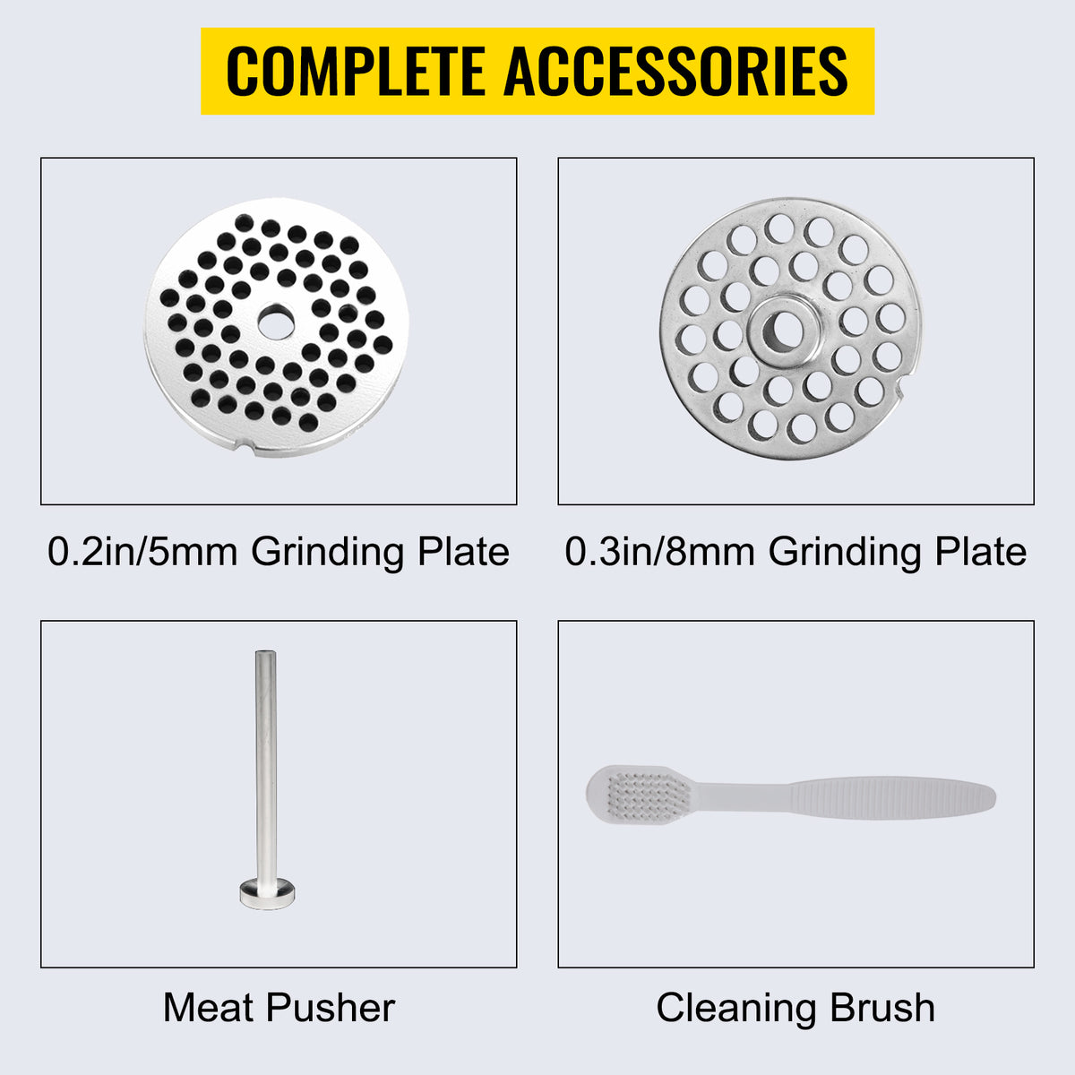 SucceBuy Manual Stainless Steel Meat Grinder with Clamp