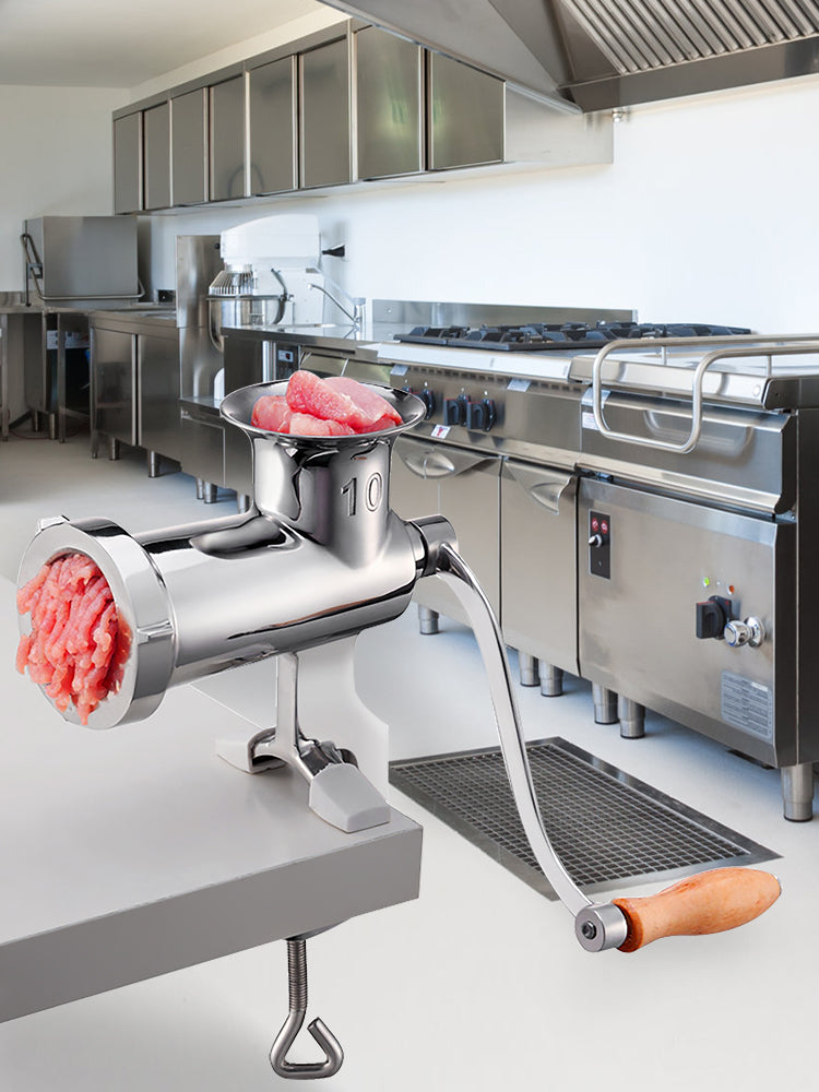 SucceBuy Manual Stainless Steel Meat Grinder with Clamp