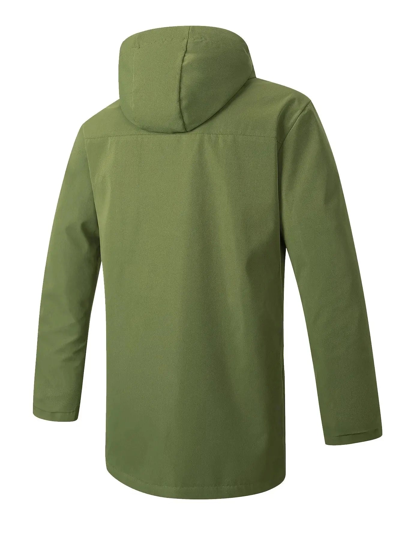 Men's Fashion Casual Jacket with Hood and Drawstring, Solid Color, Suitable for Spring and Autumn Casual Attire - Beauty