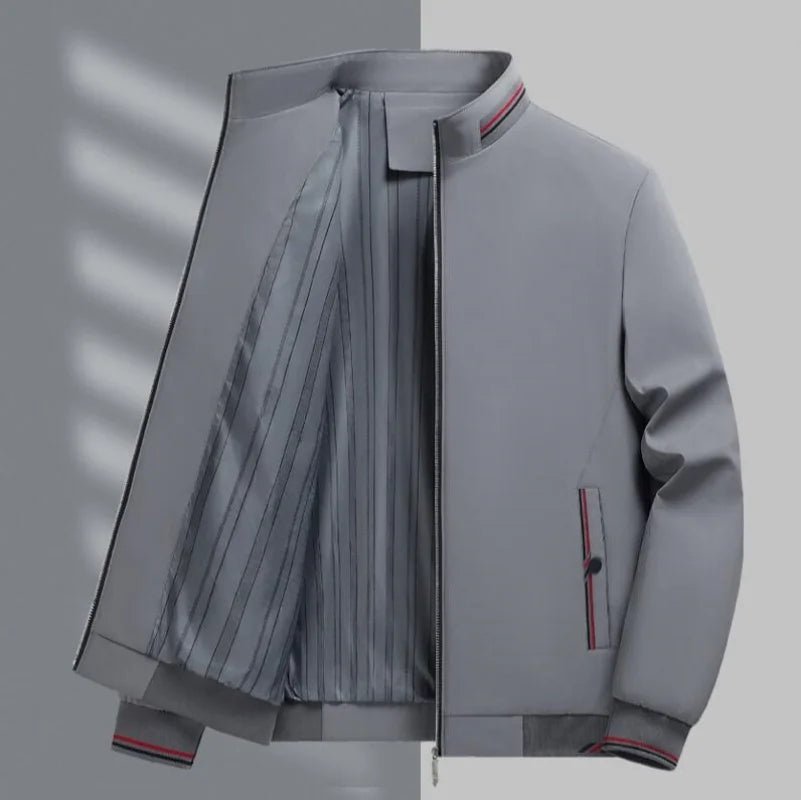 Mens Jacket Casual Fashionable, High Quality Stand Collar Light Outerwear Windproof Comfortable Slim Fit Coat for Walking Sports - Beauty