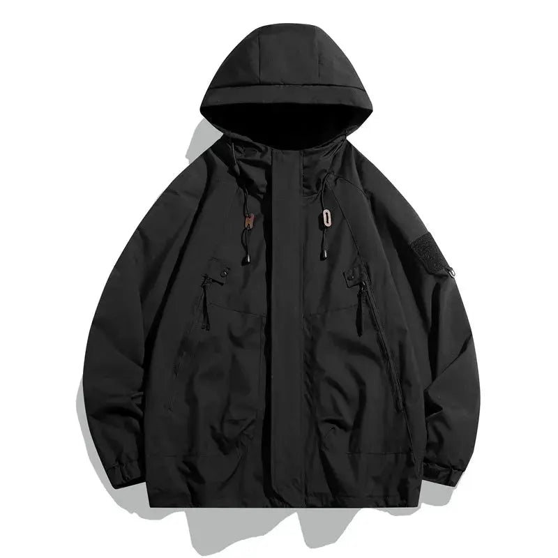 Men's Jacket Spring Autumn Trendy Brand Casual Hooded Jacket Outdoor Windproof and Waterproof - Beauty