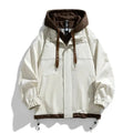 Men's Jacket Thin Hooded Jacket Youth Autumn and Winter New Popular Color Matching High - end Baseball Uniform Casual Hooded - Beauty