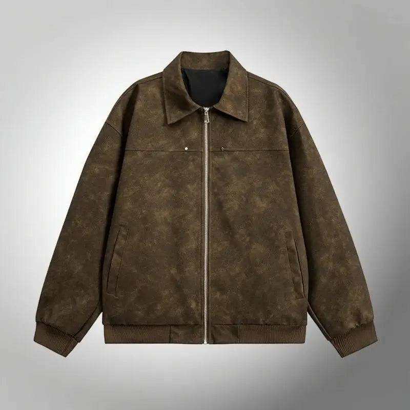 Men's Jackets Fashionable Soft and Comfortable Casual Loose and Versatile Handsome Retro Fashion Standing Collar Handsome Coats - Beauty