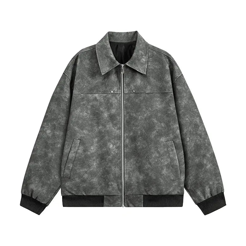 Men's Jackets Fashionable Soft and Comfortable Casual Loose and Versatile Handsome Retro Fashion Standing Collar Handsome Coats - Beauty