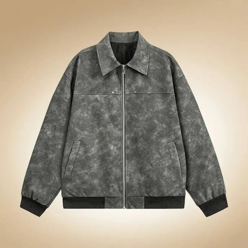 Men's Jackets Fashionable Soft and Comfortable Casual Loose and Versatile Handsome Retro Fashion Standing Collar Handsome Coats - Beauty