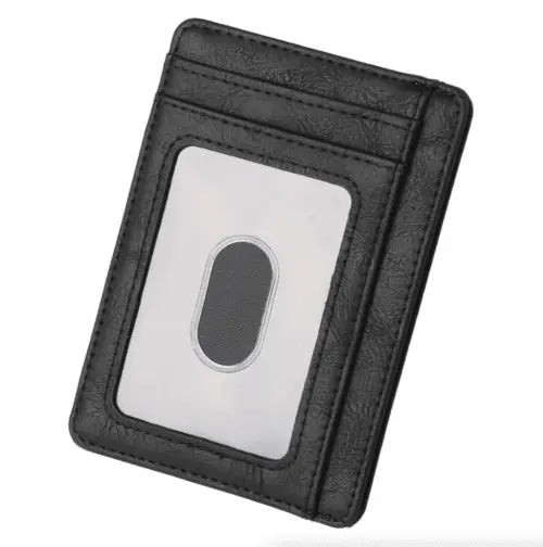 Mens Leather Slim Wallet Credit Card Holder RFID Blocking Pocket ID - Beauty