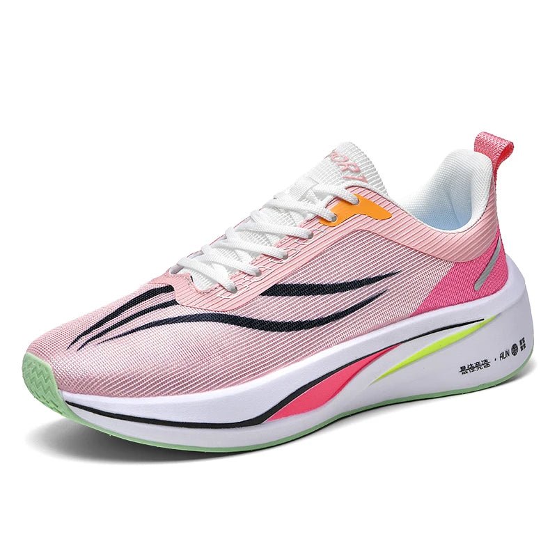 Men's New Fashion Carbon Plate Rebound Casual Shoes Breathable Mesh Couples Running Shoes - Beauty