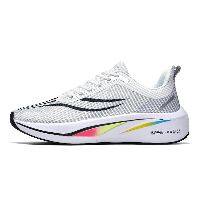 Men's New Fashion Carbon Plate Rebound Casual Shoes Breathable Mesh Couples Running Shoes - Beauty
