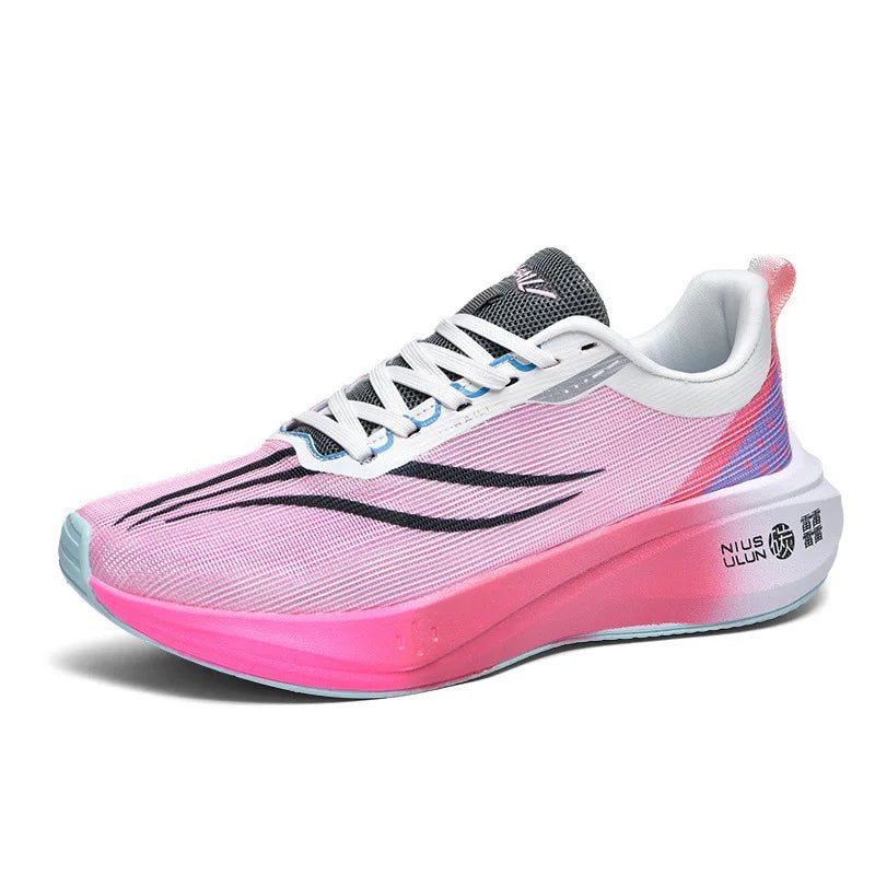 Men's Summer Breathable Mesh Thin Sports Shoes for Teenagers And Middle School Students Running Shoes with Carbon Plate - Beauty