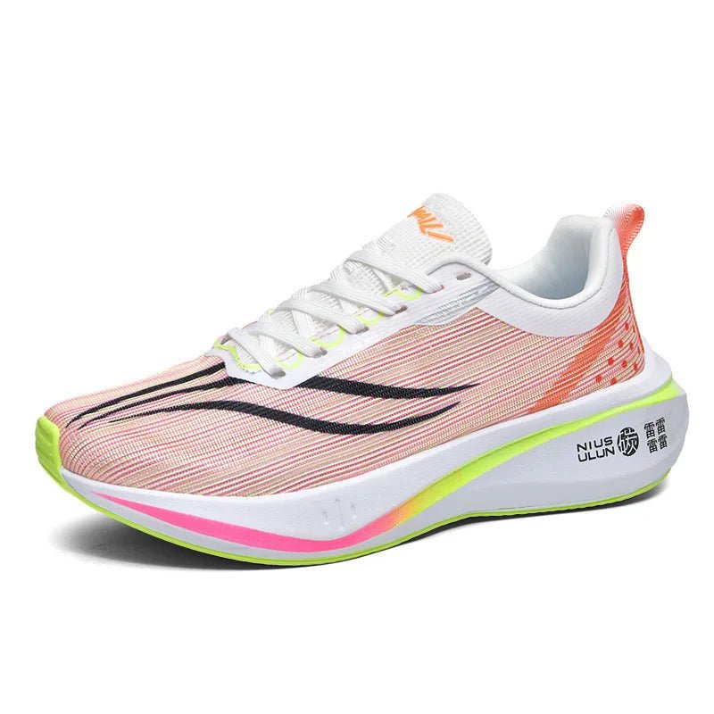 Men's Summer Breathable Mesh Thin Sports Shoes for Teenagers And Middle School Students Running Shoes with Carbon Plate - Beauty