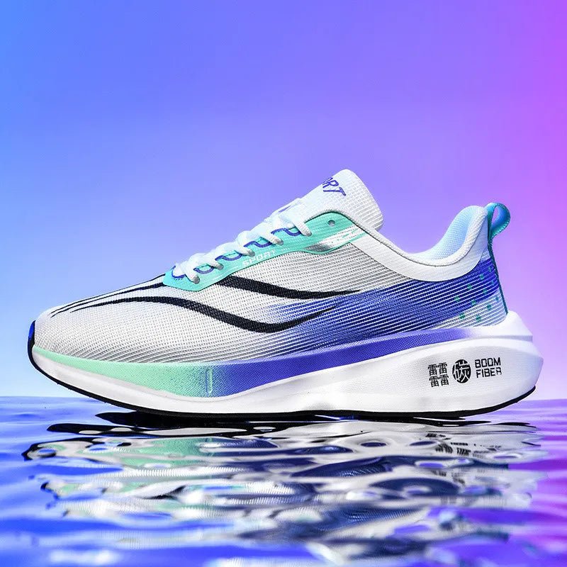 Men's Summer Breathable Mesh Thin Sports Shoes for Teenagers And Middle School Students Running Shoes with Carbon Plate - Beauty