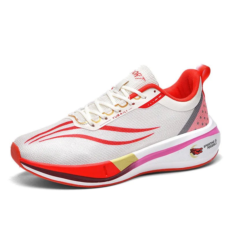 Men's Summer Breathable Mesh Thin Sports Shoes for Teenagers And Middle School Students Running Shoes with Carbon Plate - Beauty