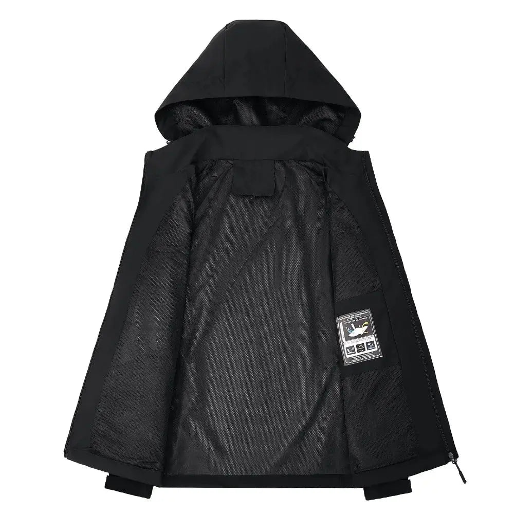 Men's Waterproof Rain Jacket Lightweight Outer Hooded Outdoor Raincoat Hiking Windproof Jacket Climbing Outdoor Jackets - Beauty