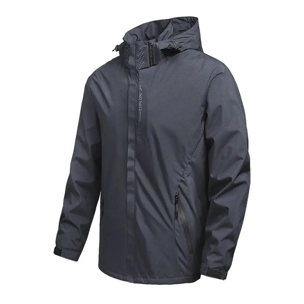 Men's Waterproof Rain Jacket Lightweight Outer Hooded Outdoor Raincoat Hiking Windproof Jacket Climbing Outdoor Jackets - Beauty