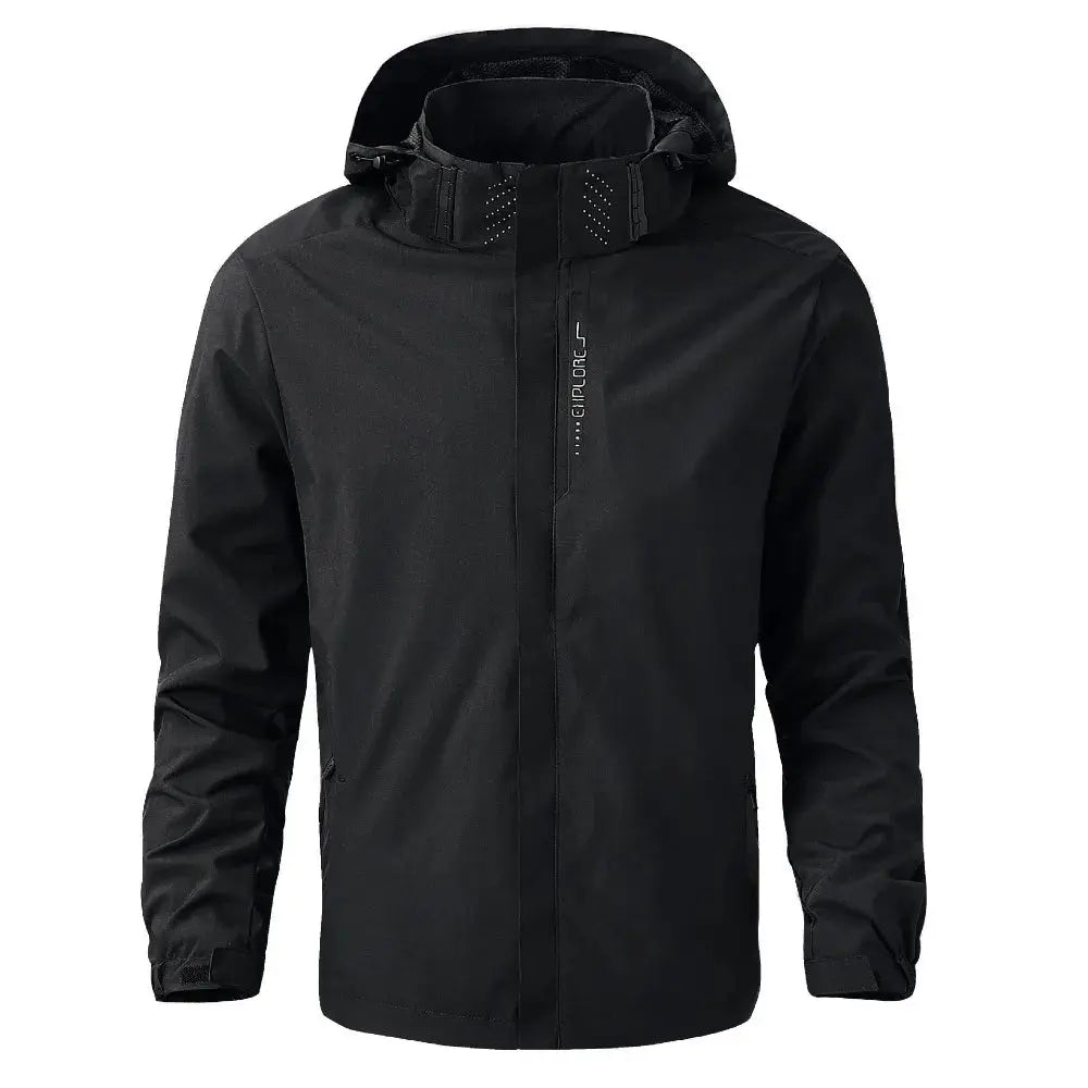 Men's Waterproof Rain Jacket Lightweight Outer Hooded Outdoor Raincoat Hiking Windproof Jacket Climbing Outdoor Jackets - Beauty