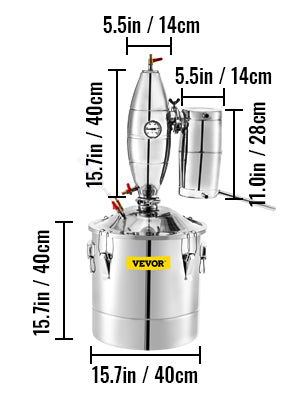 SucceBuy 20L-70L Alcohol Distiller Machine Beer Brewing Equipment DIY Wine Moonshine Apparatus Dispenser Kit Home Appliance
