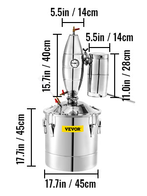 SucceBuy 20L-70L Alcohol Distiller Machine Beer Brewing Equipment DIY Wine Moonshine Apparatus Dispenser Kit Home Appliance