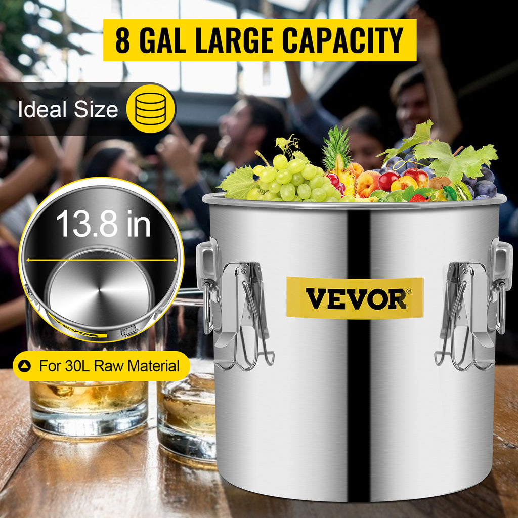 SucceBuy 3 5 8 Gal Distiller Moonshine Alcohol Brew Water Wine Essential Oil Brewing Kit Stainless Copper with Pump for Home DIY