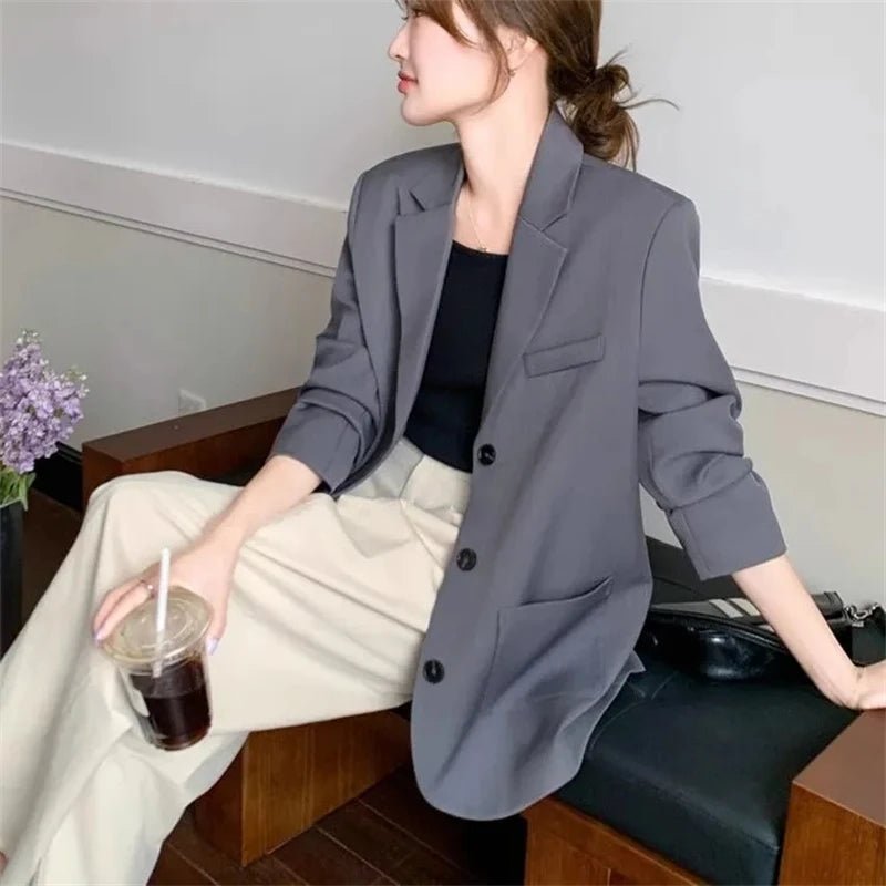 New Women's Blazer Jacket 2025 Spring Autumn Casual Design Sense Ladies Outerwear All - match Elegant Fashion Female Suit Coat - Beauty